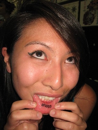 inner lip tattoos. Recently got an inner lip