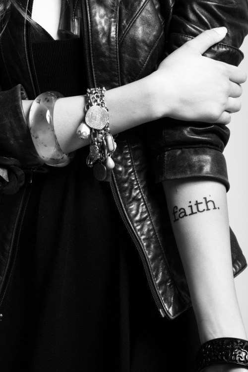 Dope tattoo. Simplicity is key. And “FAITH” is something you gotta have.