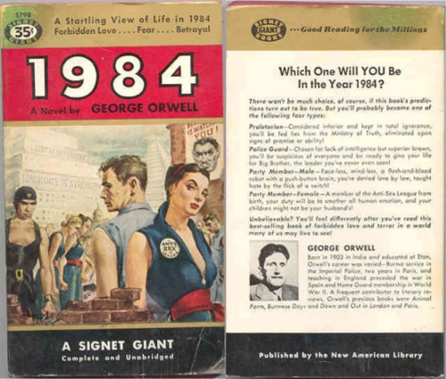Orwells 1984 as a pulp novel Tags book art books