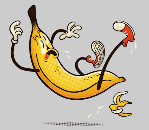 hunsonisgroovy: A Banana Slipping on a Banana Peel by Andy Gonsalves