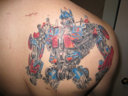 My best friend's Mathieu B tattoo Made before the 2nd Transformers 
