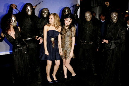 Emma Watson and Katie Leung at the London OOTP premiere afterparty