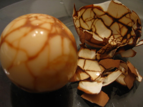 ostermayer: Tea Egg: Ingredients6 eggs3 tablespoons soy sauce 1 teaspoon 
