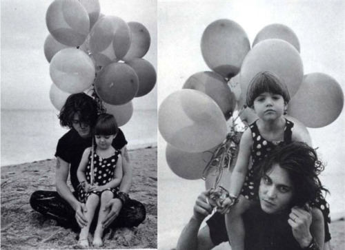 Johnny Depp and his niece Megan photographed by Bruce Weber, 1992