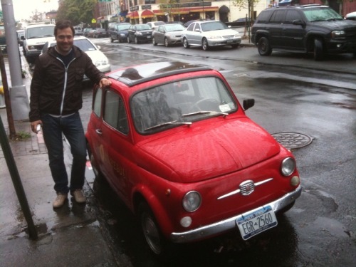 Randall and a vintage Fiat 500