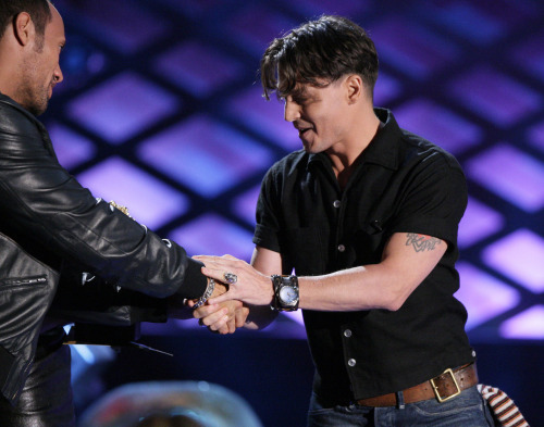 johnny depp public enemies haircut. Johnny Depp at the MTV Movie