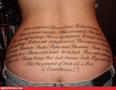 Ugliest Tattoos: A Gallery of Regrets » Nothing's Sexier Than Scripture