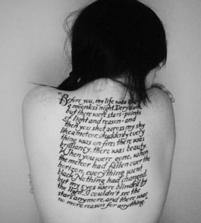 love quotes for a tattoo. back tattoo quotes.