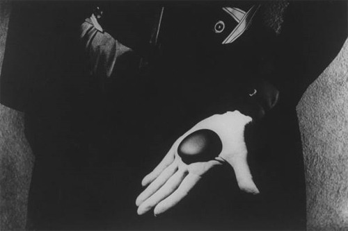 the hand of georgia o’keeffe holding one of her favorite stones; john loengard, 1968.
