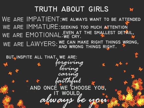 quotes for girls pictures. truth about girls quotes,