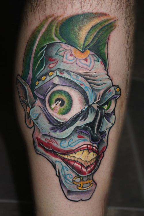 day of the dead tattoos. “Day of the Dead Joker”…