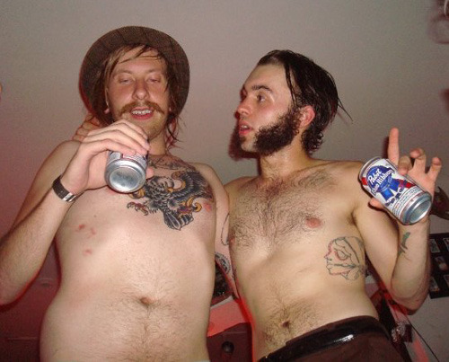 “This might just be the gross beer talking, but I want my muttonchops to have a baby with your mustache.”