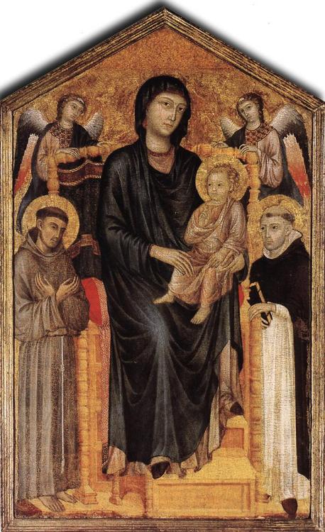cimabue madonna enthroned with angels. Cimabue, Madonna Enthroned