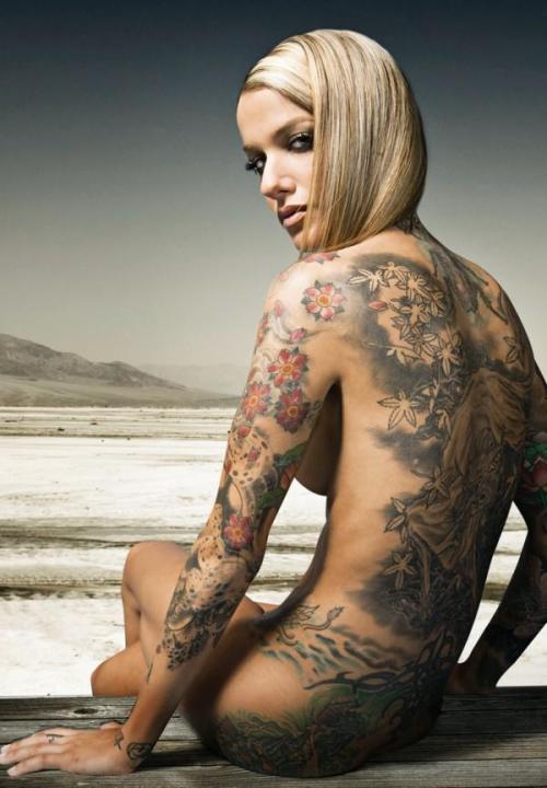 Posted 9 months ago & Filed under tattoo, girl, body, naked, back, flowers, 