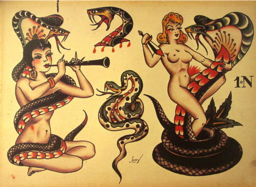 tagged as sailor jerry art tattoo flash pinup 40's vintage