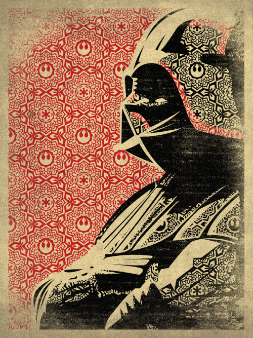 I did this piece a long time ago, but recently posted it on twitter and got a lot of love from some people and someone from Lucasfilm. Which is always rad.  This was basically my love for all things Obey and Star Wars. Enjoy.