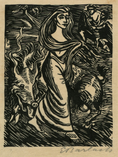 Walpurgisnacht, a 1923 woodcut by Ernst Barlach (1870-1938)