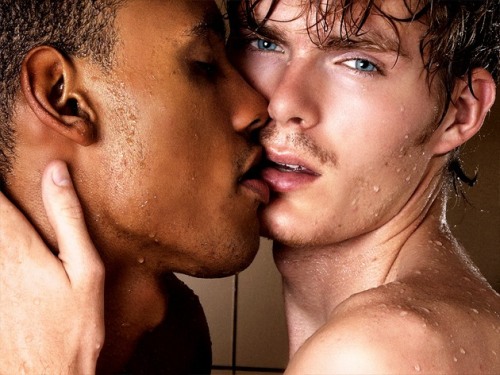 will always reblog gay kiss gay interracial wet stunning