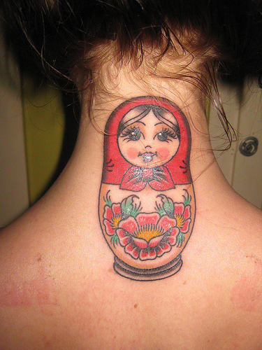 This is on of the best russian doll tattoos I have seen, it is very simple, 
