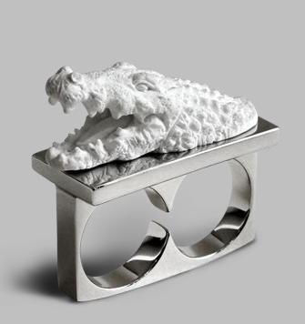 two finger crocodile ring by haoshi