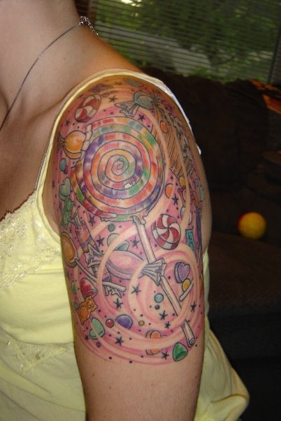 I love candy Done by Greg Hess Shane O'Neils Imfamous Tattoo Willow 