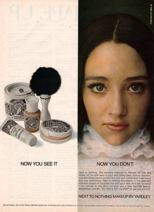 bohemea Olivia Hussey Yardley ad She was so gorgeous in Romeo and Juliet