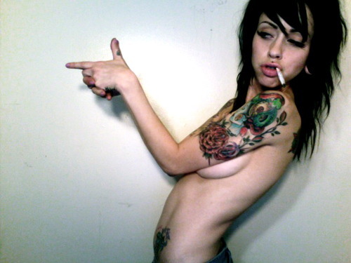 nude tattooed girls. #Smoking #Tattoo #nude