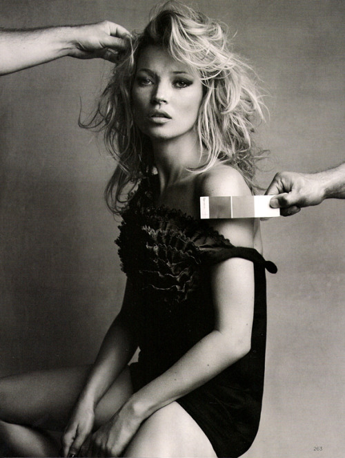 Kate Moss I love all the grays between the black and white