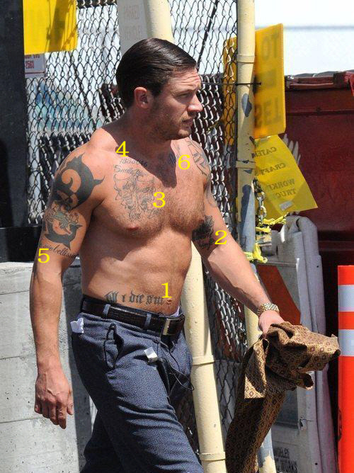 tom hardy tattoos. captainkirk: spotlessspot: Tom Hardy's Tattoo 1. “Till I die SW”…
