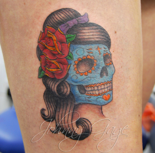 candy skull tattoo. Candy skull (by john gage)