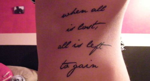 tattoo song. This was my first tattoo.