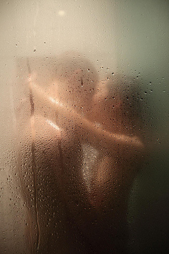 armarieyzaabel:  Sex in the shower. Warm showers, water runs down our bodies. Steam filling up the bathroom windows. It’s pretty foggy. My mouth and lips kissing the sides of your necks leaving unoticeable marks. Your back up against the shower walls, my body against yous. I’m grinding on you. The feeling of this is phenominal. My dick rubbing against your pussy. I carry you. Legs wrappedaround my wasi. Arms locked securely around my neck. We kiss. Up and down is he way you go. ith each thrst, you go deeper. The sounds of your moans echoes throughout the restroom. My heart pounding, your breath against my skin. The way you scratched my backs left marks for weeks. The sensation of feeling our skins flapping togehter. Easy clean-up afterwards. The night is complete. We lay there as the water drips towards us. We’re exausted but the best has yet to come. With that final kiss, we exit. Knowing we did something unthinkable was the best part. There’s always a first time for everyone! 