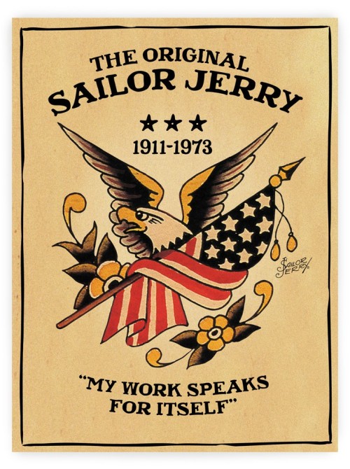 11 notes Tags sailor jerry old school tattoo eagle flag my 
