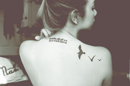 My birds was the first tattoo I ever got. Three Little Birds - Bob Marley; 