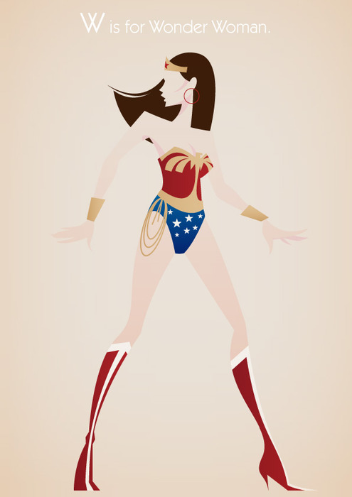 herohappy:

W is for WONDER WOMAN by Stanley Chow [via]

