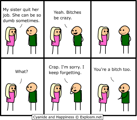 happiness and cyanide. cyanide and happiness (: