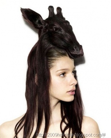 ….and then you say my hairstyles are weird. THAT'S A GOAT, FOR THE FUDGE'S 