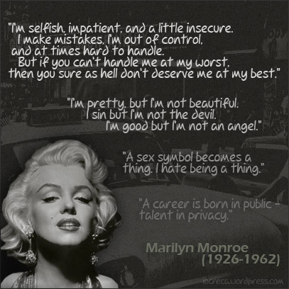 marilyn monroe quotes about beauty. Marilyn Monroe quotes