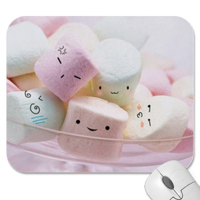Filed under marshmallows mouse pad