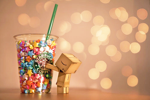 Tagged Starbucks Stars Origami Colorful Danbo Cute Box Robot Box Robot 