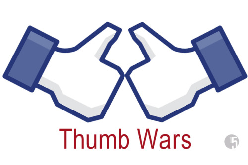 facebook like thumb. thumb wars! Tags: facebook like statue thumbwars