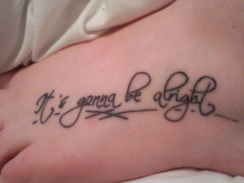 A Simple Wording Tattoo On