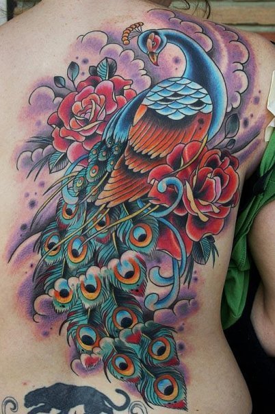 Peacock tattoo by Stefan Johnsson Posted Wed December 22nd 