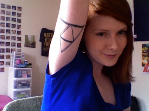 My triforce sierpinski triangle tattoo Done at a shop in Portland ME that