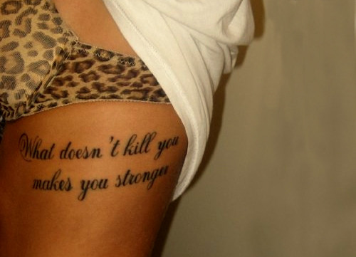 Quote Tattoos Across Chest