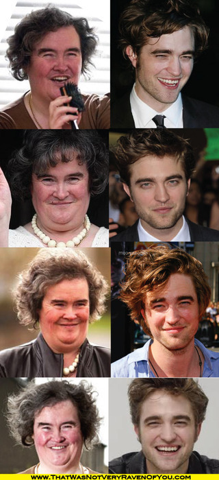LMAO Robert Pattinson looks like Susan Boyle!