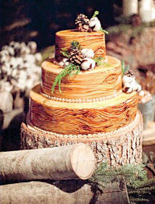 Stephani Mann Mu mom did a tree stump cake like this for my cousins wedding