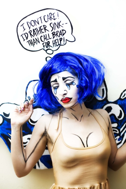 NYE 2010 Roy Lichtenstein's'Drowning Girl' Pop Art Costume