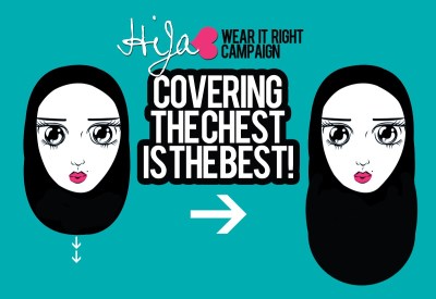 sueannajoe:

Menutup aurat secara sempurna. It’s  not easy. It’s a process. But for the love of Islam and Allah, let us  improve ourselves both spiritually and physically. For those who are  wearing the hijab, let’s do it right!
Apa  kata kita mulakan dengan melabuhkan hijab, shawl, pashmina, scarf,  tudung kita biar menutup dada. Hopefully I can commit to this. Sebab aku  pon selalu je selempang tudung. It’s not nicelah. Dada tu sebenarnya  lebih menggiurkan dari rambut.
So do join this campaign! Spread  it in your own blog, tumblr, etc. Kalau korang nak print buat fliers pon  boleh gambar ni aku bagi kebenaran. Sangatlah dialu-alukan.
Oh by the way, WIR stands for Wear It Right. Hehe. So come on girls, let’s do this. Covering the chest is the best! {ANNA}