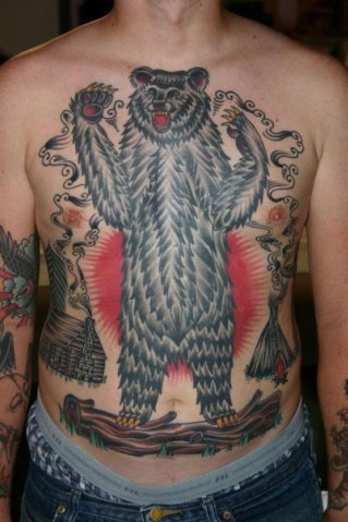 Tagged tattoo chest bear
